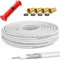 HB-DIGITAL 15m Koaxialkabel SAT HQ-135dB PRO inkl. Abisolierer + 4 F-Stecker vergoldet GRATIS dazu | Satellit Antennenkabel 4-Fach geschirmt | für DVB-S/S2 DVB-C/C2 DVB-T/T2 DAB+ Radio BK Anlagen
