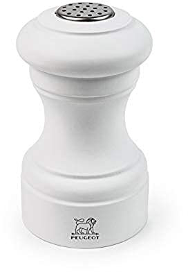 PEUGEOT - Salzstreuer Bistro 9 cm - Buchenholz - Aus Holz mit PEFC-Siegel - Weiß