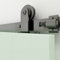 TSMST 200CM/6.6FT Sliding Door Track Kit Sliding Barn Wood Doors Rail T Mount Hangers Black for Single Door