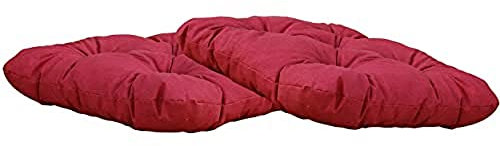 Ambientehome 2er Set Sitzkissen Auflage Sitzpolster 50x50x8 cm rot