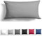 Alreya Mako Satin Kissenbezug 40 x 80 cm - 100% Baumwolle mit YKK Reißverschluss, Superweicher Kopfkissenbezug 40x80, Kissenhülle, Oeko-TEX® Standard Zertifiziert, Grau, nur Kissenbezug