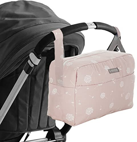 MIMUSELINA Kinderwagentasche | Große Kinderwagen Organizer | Perfekte Organisation mit 7 Fächern | Tragbar als Schultertasche oder am Kinderwagen ohne Haken