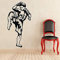 QIANGTOU Vinyl Wandtattoo Kickboxen Muay Thai Sport Wandaufkleber Home Interior Dekoration Wandbilder Removable Art Wall Decor Dec 74x39cm