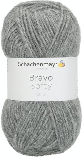 Schachenmayr 9807589-08295 Handstrickgarne, 100% Polyacryl, Hellgrau meliert, onesize