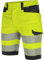 WÜRTH MODYF Shorts Fluo EN 20471 - professionelle Arbeitshose für Herren - Warnschutzhose mit Reißverschluss - in der Größe 50 in Gelb