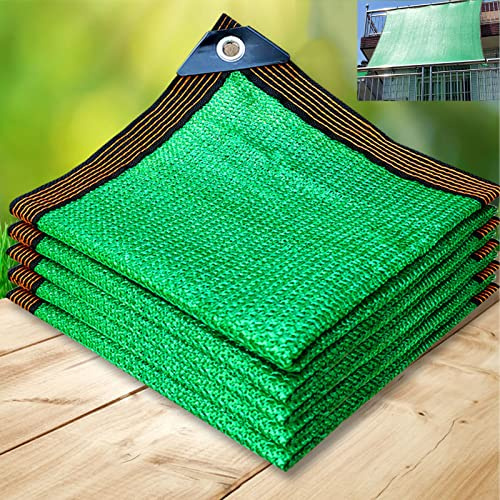 Malla Sombreadora Sun Net Toldo Vela de Sombra Protección Solar Rectangular | Tela Verde para Invernadero Toldo Vela de Sombra Malla de Ocultación para Jardín (4x4m(13.12x13.12ft))