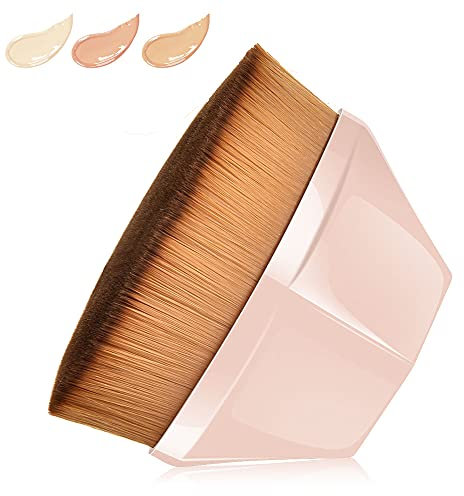 QUEMISS Pinceau De Fond De Teint Magique Petalos Kabuki Pour Maquillage Brosse à Fond de Teint Plat Pinceau pour Portable Pinceau De Maquillage Outil Beauté Avec BoîTe De Rangement