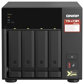 Qnap TS-473A-8G/32TB-REDPLUS NAS/Speicherserver Tower Ethernet LAN Schwarz V150