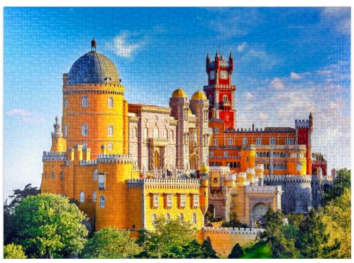 MyPuzzle Palácio Nacional Da Pena in Sintra Lisbon Portugal - Premium 1000 Piece Jigsaw Puzzle for Adults