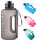 GEMFUL 2.2 Litre Large Water Bottles - BPA Free Sports Water Bottle For Running, Gym, Yoga, Outdoors and Camping (Gray)