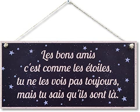 CARISPIBET Les bons amis enseignes décoratifs cadeaux pour la familie amis décoration inspirant affiches pour la maison 15x 30 cm