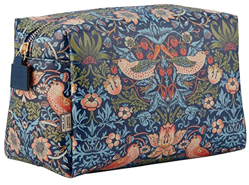William Morris At Home Toiletry & Cosmetic Washbag, Zip Closure, | Makeup Organiser, Beauty Essentials, Zip Closure, Travel Size, Vegan and Cruelty Friendly, Gift For Her