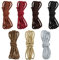 SUPERFINDINGS 15.33 Yard 4mm Tressé PU Cuir Cordons 7 Couleurs Rond Tressé Véritable Bracelet en Cuir Plié Bolo Cravate Corde Corde Dentelle pour Bijoux et Artisanat Designs