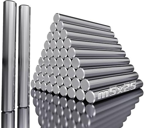 Ziamzra 60 Stück Bodenträger Ø5x25mm Zylinderstifte Regalbodenträger Regalbodenhalter Regalbodenträger für Stifte 6mm Bodenträger für Einlegeböden für Schränke Möbel Regalstützen