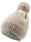 Sterntaler Strickmütze aus Multicolor Garn - Unisex Bommelmütze mit tollem Strickmuster - Kindermütze mit Futter aus wärmendem Microfleece - Wintermütze - beige, 51