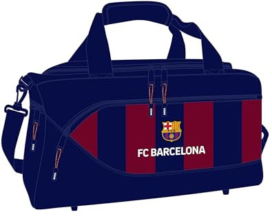 Safta F.C. Barcelona - Sporttasche, Rucksack, ideal für Kinder verschiedener Altersgruppen, bequem und vielseitig, Qualität und Widerstandsfähigkeit, 50 x 25 x 25 cm, Marineblau/Granatrot,