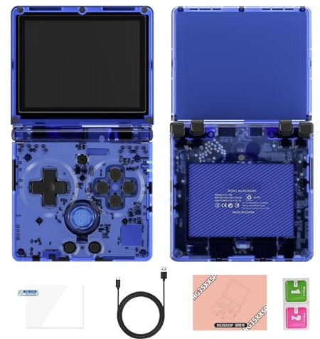 Consola de juegos portátil, videojuegos de mano retro, pequeña y plegable, pantalla IPS de 3.5 pulgadas, consola de juegos portátil para conexión de TV