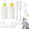 Graplan 2-Pack 60ml Pet Feeding Bottle Kit - Dog, Cat & Kitten Milk Feeder with Replacement Nipples and Cleaning Brushes (Yellow, Green)