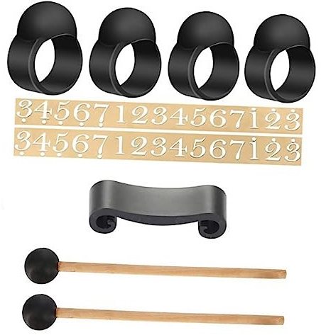 FUNOMOCYA Drumstick Halter für Steel Tongue Drum Zubehör aus Kunststoff und Silikon 9 Stück mit Fingerschutzhüllen für Percussion Instrumente im Musik Studio