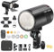 Godox AD100 Pro with AKR1 kit for Photography AD100pro Strobe Flash Light Portable 100Ws 2600mAh Battery 2.4G Wilreless X System 1/8000 HSS 0.01-1.5s Recycling 360 Full Power Flashes