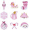9 Rosa Weihnachten Eisen Patches Netter Nussknacker Weihnachtsmann Nähen Stickerei Aufkleber Frohe Weihnachten DIY Handwerk Kleidung Rucksack Hut Geschenke