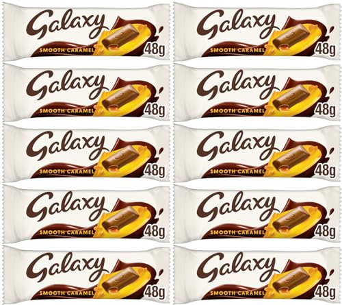 Galaxy Smooth Caramel Chocolate Bars, 48g (10 Pack)