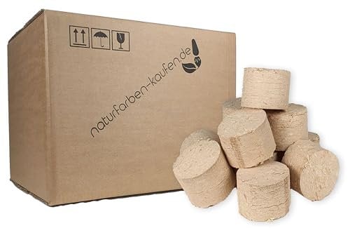 19 kg Holzbriketts im Karton - Premium-Qualität aus Hart- und Nadelholz - Ø 7 cm - 100% regional, ökologisch & ohne Bindemittel - Hoher Heizwert - Hergestellt von Menschen mit Behinderungen