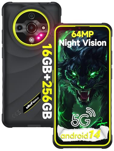 Ulefone Armor X31 Pro 5G Rugged Smartphone 2025, 16GB+256GB 2TB Telefono Indistruttibile, Android 14 Rugged Phone, 6050mAh, 64MP+25MP Visione Notturna, 120Hz 6.56 FHD+, Fingerprint/Face ID/NFC-Verde