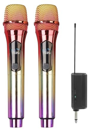 melairo Wireless Microphone, Handheld Dynamic Microphone Wireless Mic System Set with Rechargeable Receiver C Easy to Use