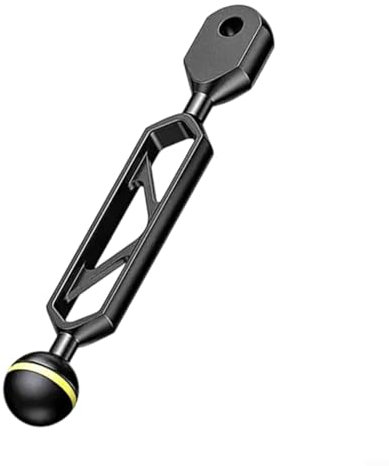 Underwater Photography Light Stand, 6-8 Inch Aluminum Alloy Diving Camera Flashlight Holder Pole, Underwater Extension Mount Arms Black(6inch)