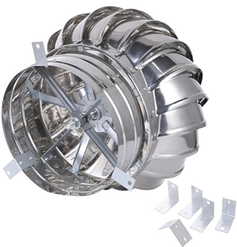 Fumaiolo Comignolo Cappello Cappuccio For Camino Di Ventilazione, Cappuccio Girevole In Acciaio Inox Da 300-450 Mm, Con Piedini Fissi, For Tubi In PVC, Condotti For Tetti, Allevamenti. Cappuccio For C