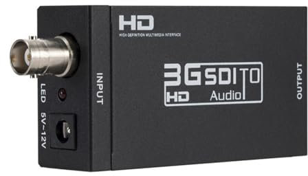 Vocdikficy 3G-SDI zu -Kompatibler Konverter 3G-SDI zu HDTV 1080P Broadcasting-Level Transmitter für Monitor HDTV