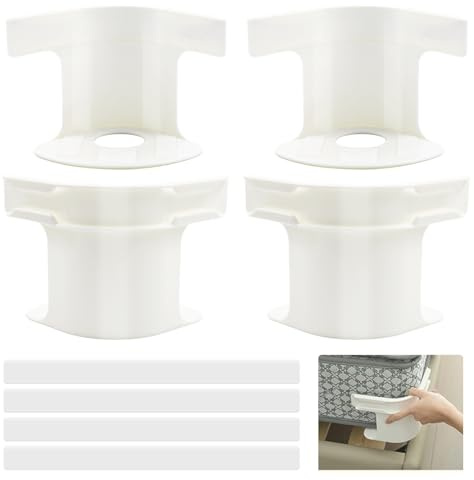 GD HUA 4 Pcs Bed Sheet Holder, Fitted Sheet Clips, Bed Sheet Fasteners, Removable Fitted Sheets Corner Holders, for All Sheet Mattress Sizes—White