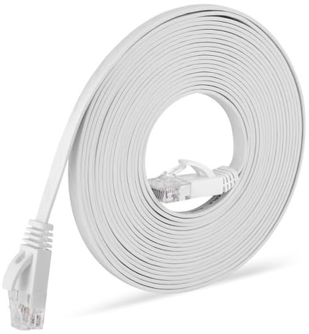 15M CAT6 Ethernet Cable Flat Internet Cable Slim Networking Cable RJ45 Laptop