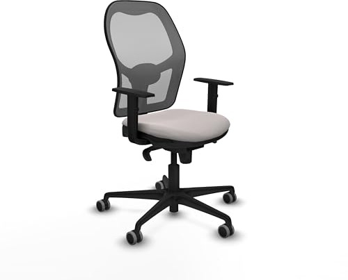Piqueras y Crespo Ergonomischer Bürostuhl mit fester Rückenlehne, 1D-Arme, Lendenwirbelstütze 1D, Synchronmechanik 5 Positionen, für 8 Stunden Nutzung und maximales Gewicht von 120 kg