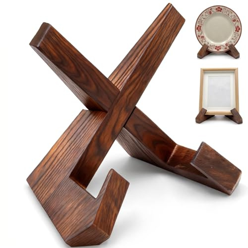6.5 Inch Plate Stand for Display Wooden Picture Frame Holder Display