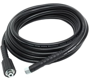 QUXVUIS Hochdruckreiniger Schlauch Ersatz für Gartenarbeit und Reinigung, M22 14mm Anschlüsse, Schwarz, 20 m