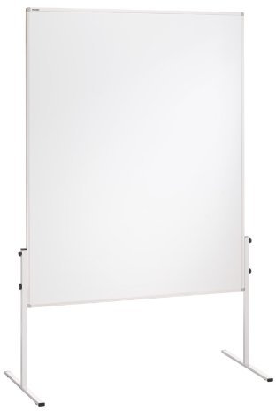 FRANKEN Moderationstafel X-tra!Line, doppelseitig, pinnbar, 120 x 150 cm, weiß/Karton, einteilig, Pinnwand mit Standbeinen, CC-UMTK