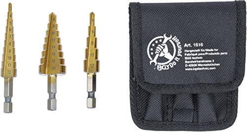 BGS Diy 1616 | HSS-Stufenbohrer-Satz | 3 - 20 mm | 3-tlg.