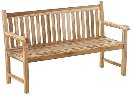 SAM 2-Sitzer Gartenbank Java, 120 cm, Sitzbank aus Teak-Holz, Holzbank für Balkon, Terrasse oder Garten