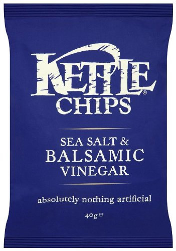Kettle Chips Sea Salt and Black Pepper Crisps 40 g (Pack of 18)