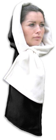 Inther Max Damen Schal Noir et Blanc