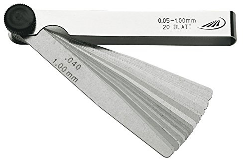 Helios Preisser 606127 Präzisions-Fühlerlehre, 0,05-1,00 mm, 13 Blatt