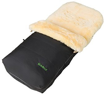 Fellhof Kinderwagen Fußsack Garmisch NEU bis ca. 3 Jahre 45 x 97 cm (schwarz)