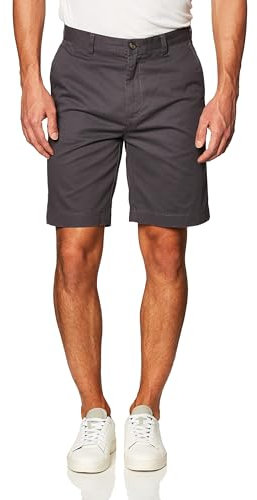 Amazon Essentials Men's Classic-Fit 9 Inch Chino Shorts, Charcoal, 32W