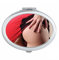 DIYthinker Trou Fishnets Robe Rose Chaud Fesses Sexy Girl Ovale Maquillage Compact Miroir de Poche Portable Mignon Petit Miroirs Main Cadeau