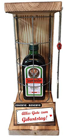 Jägermeister Geburtstag Geschenke Jägermeister Geschenkee Geburtstag Eiserne Reserve Geschenk Gitter Text rot: Alles Gute zum Geburtstag Kräuter Likör (1 x 0.35 l)