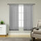 TOPICK Einfarbig Gardinen für Wohnzimmer Schlafzimmer Fenster Grau Gardinen mit Schlaufen Transparent Durchsichtig Stores Landhausstil Modern Fenstergardinen 2er Set 145H x 140B (cm)