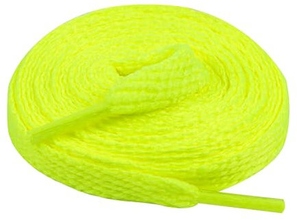 Kilter Flat Trainer Shoelaces - Neon Yellow - 120 cm - 47 inch (1 Pair)