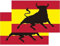 Durabol Bandera de España con Toro 2Pcs - Medidas 150 x 90 cm. - 100% Polyester
